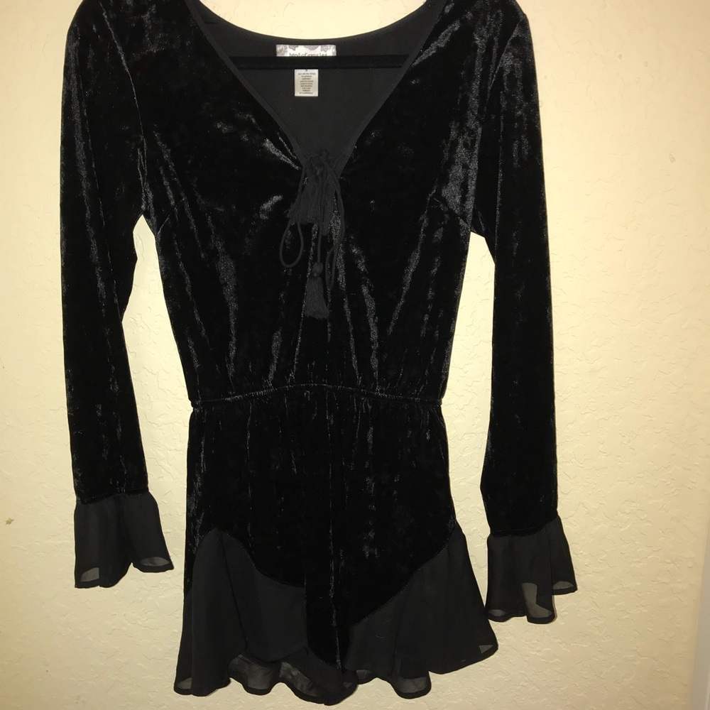 Velvet romper.